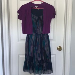 Old Navy purple blend sheath dress and cover